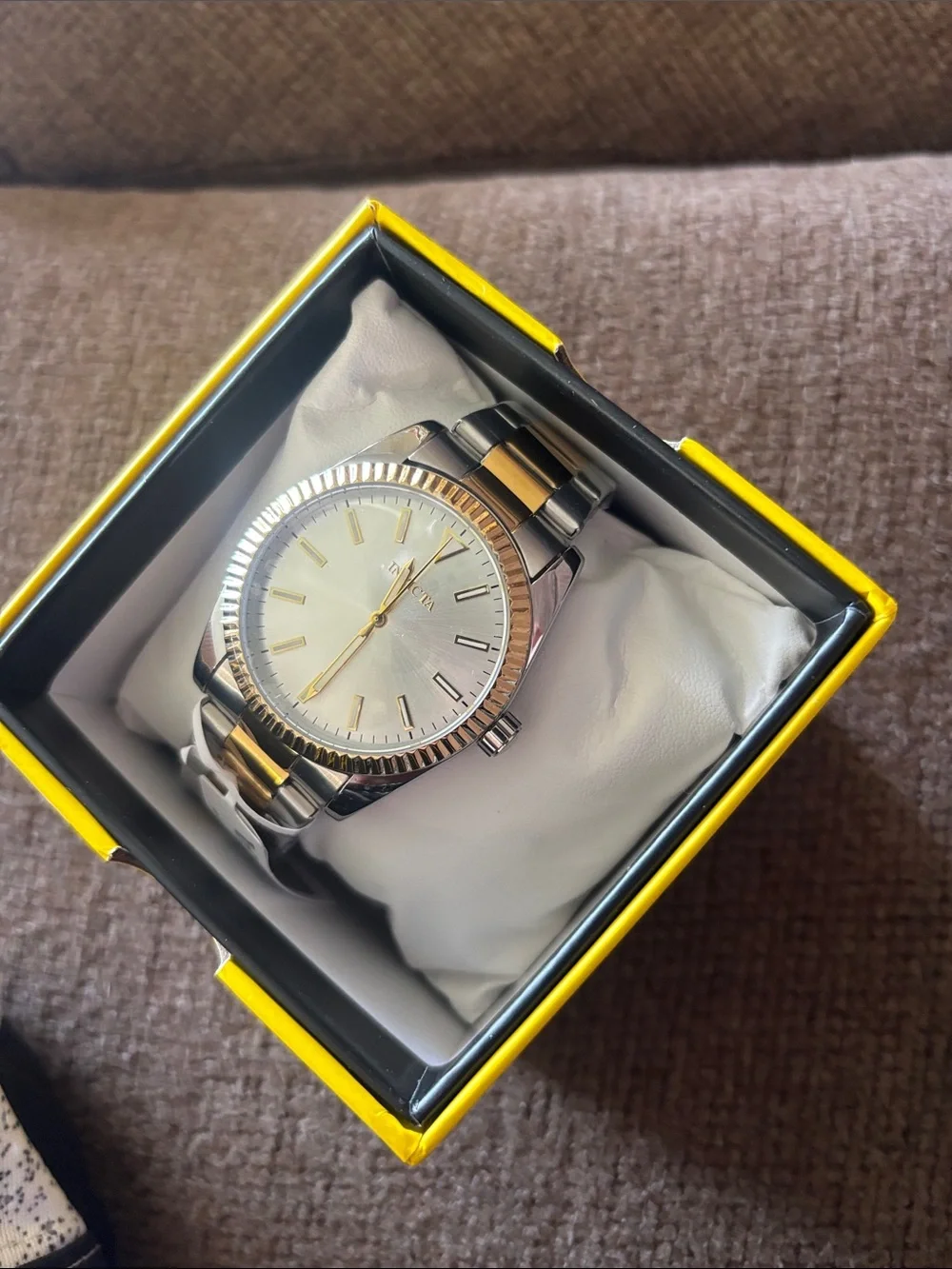 Invicta Two-Tone Silver and Gold Men's Stainless Steel Watch